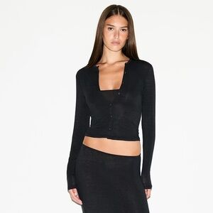SKIMS Sheer Modal Cardigan Long Sleeve